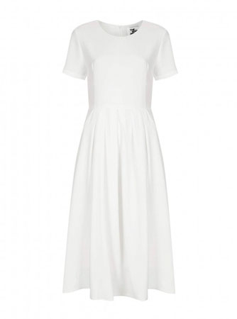  Midi bela haljina