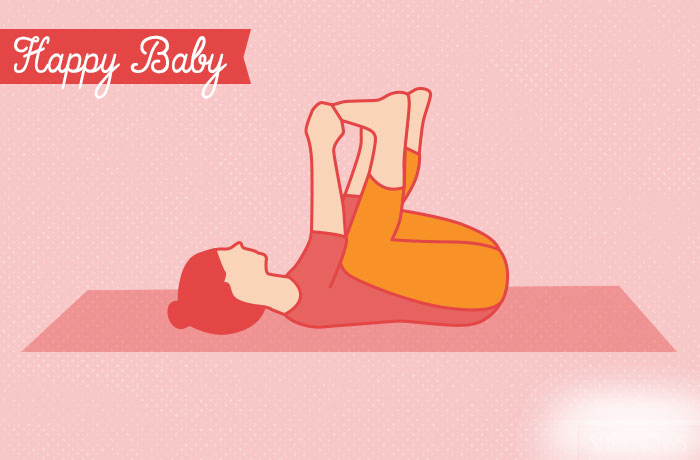 yoga vezbe Poza srećna beba