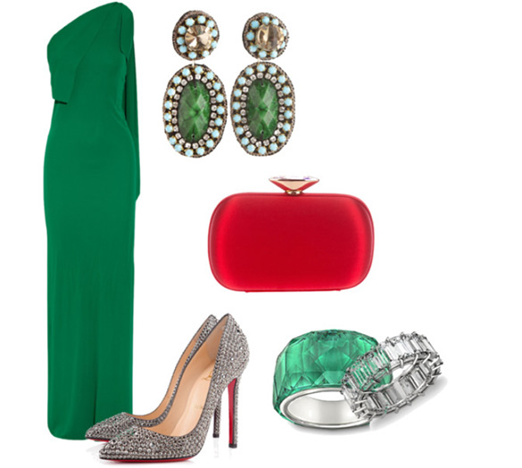  elegantna i sofisticirana kombinacija sa zelenom haljinom