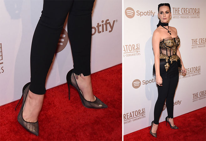 Katy Perry mrezaste cipele sa visokom potpeticom