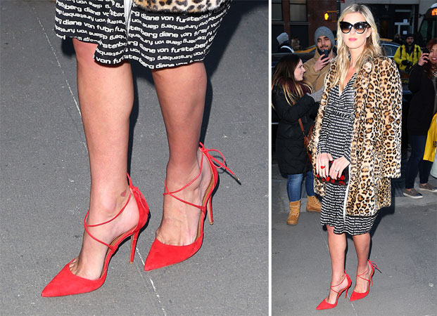 Nicky Hilton crvene cipele sa pertlama