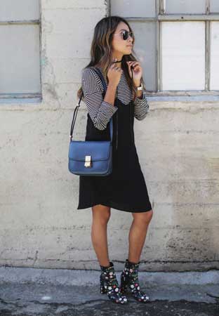 prugasta bluza, cizmice