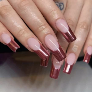  zlatno roze mirrored manikir