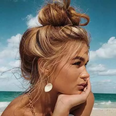  frizure za plazu chignon