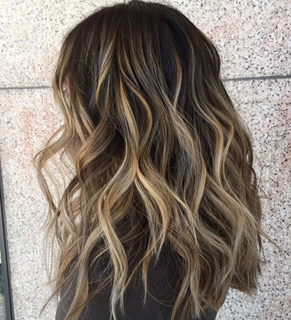  balayage pramenovi na crnoj kosi