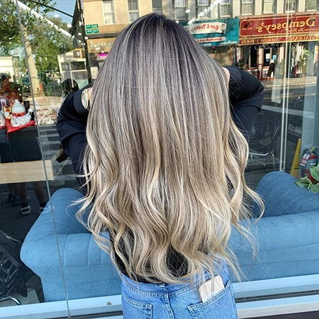  balayage na plavoj kosi