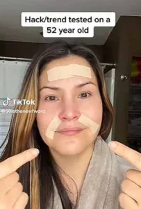 face taping tiktok trend face taping tiktok trend